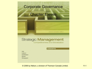 Corporate Governance Chapter Eleven 11-1
