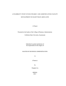 A FEASIBILITY STUDY OF MULTIFAMILY AND ASSISTED LIVING FACILITY A Project