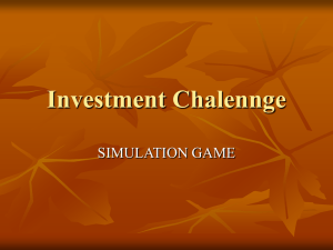 Investment Chalennge SIMULATION GAME