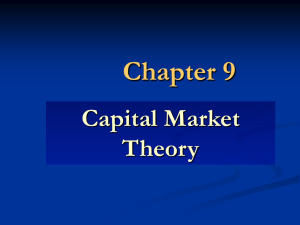 Chapter 9 Capital Market Theory