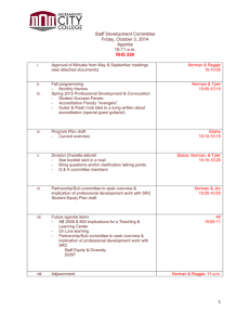Staff Development Committee Friday, October 3, 2014 Agenda