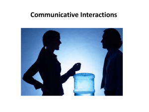 Communicative Interactions