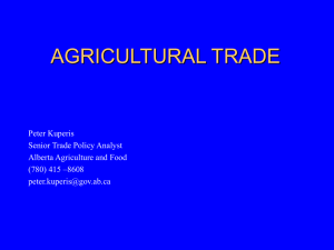 AGRICULTURAL TRADE