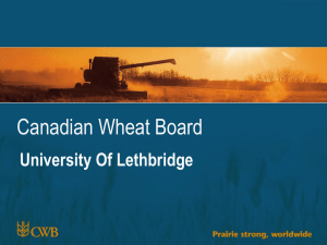 Canadian Wheat Board University Of Lethbridge