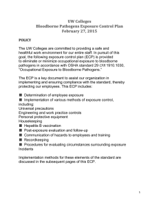 UW Colleges Bloodborne Pathogens Exposure Control Plan February 27, 2015