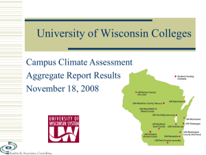 University of Wisconsin Colleges Campus Climate Assessment Aggregate Report Results November 18, 2008