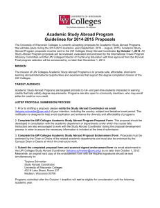 Academic Study Abroad Program Guidelines for 2014-2015 Proposals