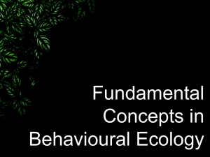 Fundamental Concepts in Behavioural Ecology