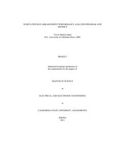 SUBSTATION BUS ARRANGEMENT PERFORMANCE ANALYSIS PROGRAM AND METRICS  Trevor Martin Oneal