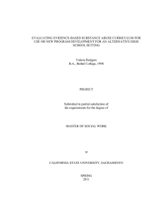 EVALUATING EVIDENCE-BASED SUBSTANCE ABUSE CURRICULUM FOR