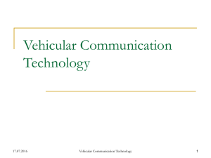 Vehicular Communication Technology 1 17.07.2016