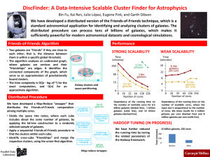 DiscFinder: A Data-Intensive Scalable Cluster Finder for Astrophysics