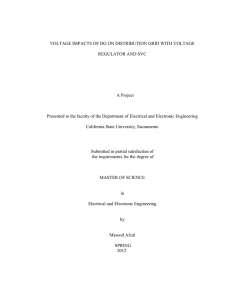 VOLTAGE IMPACTS OF DG ON DISTRIBUTION GRID WITH VOLTAGE  A Project