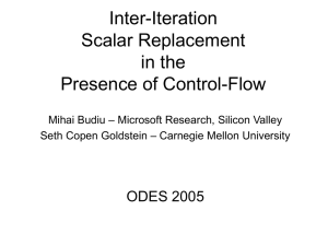 Inter-Iteration Scalar Replacement in the Presence of Control-Flow