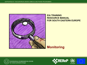 Monitoring EIA TRAINING RESOURCE MANUAL FOR SOUTH EASTERN EUROPE