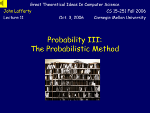 Great Theoretical Ideas In Computer Science CS 15-251 Fall 2006 Lecture 11