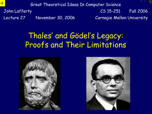 Great Theoretical Ideas In Computer Science John Lafferty Lecture 27