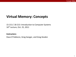 Virtual Memory: Concepts