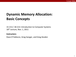 Dynamic Memory Allocation: Basic Concepts