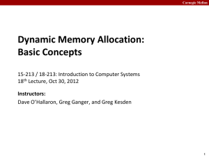 Dynamic Memory Allocation: Basic Concepts