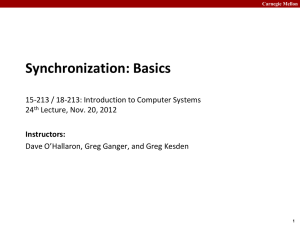 Synchronization: Basics