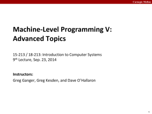 Machine-Level Programming V: Advanced Topics