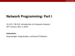 Network Programming: Part I