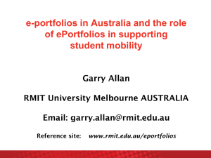 e-portfolios in Australia and the role of ePortfolios in supporting student mobility