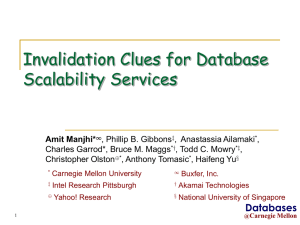 Invalidation Clues for Database Scalability Services