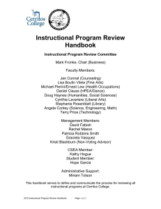 Instructional Program Review Handbook