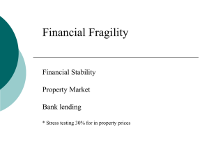 Financial Fragility Financial Stability Property Market Bank lending