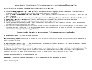 Instructions for Completing the Performance Agreement Application and Reporting Form