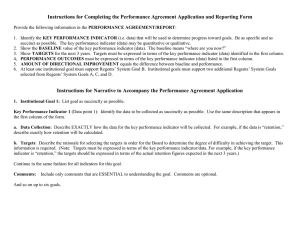 Instructions for Completing the Performance Agreement Application and Reporting Form