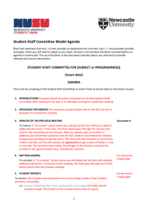 Student-Staff Committee Model Agenda