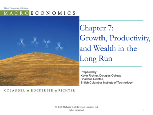 Chapter 7: Growth, Productivity, and Wealth in the Long Run