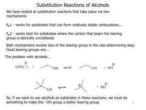 Substitution Reactions of Alcohols