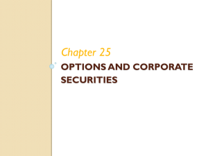 Chapter 25 OPTIONS AND CORPORATE SECURITIES