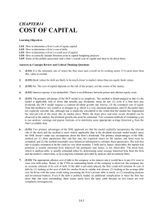 COST OF CAPITAL CHAPTER14