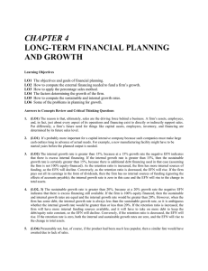 CHAPTER 4 LONG-TERM FINANCIAL PLANNING  LO1