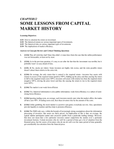 SOME LESSONS FROM CAPITAL  CHAPTER12