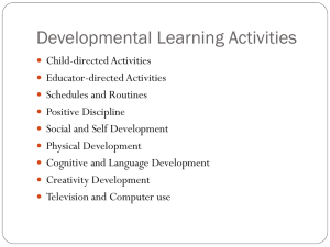 Developmental Learning Activities