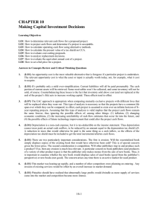 CHAPTER 10 Making Capital Investment Decisions