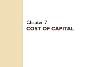 COST OF CAPITAL Chapter 7