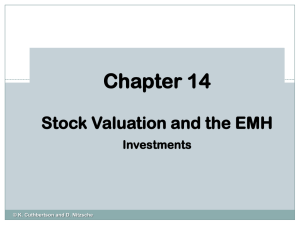 Chapter 14 Stock Valuation and the EMH Investments