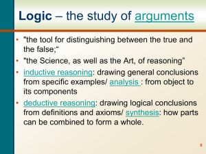 Logic – the study of arguments