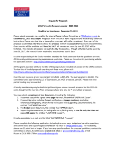 Request for Proposals UDMPU Faculty Research Awards – 2015-2016