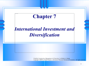 Chapter 7 International Investment and Diversification