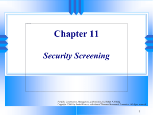 Chapter 11 Security Screening