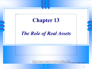 Chapter 13 The Role of Real Assets