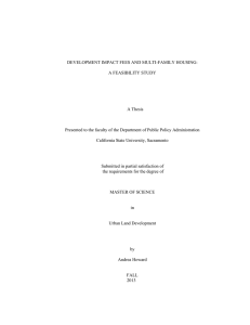 DEVELOPMENT IMPACT FEES AND MULTI-FAMILY HOUSING: A FEASIBILITY STUDY A Thesis